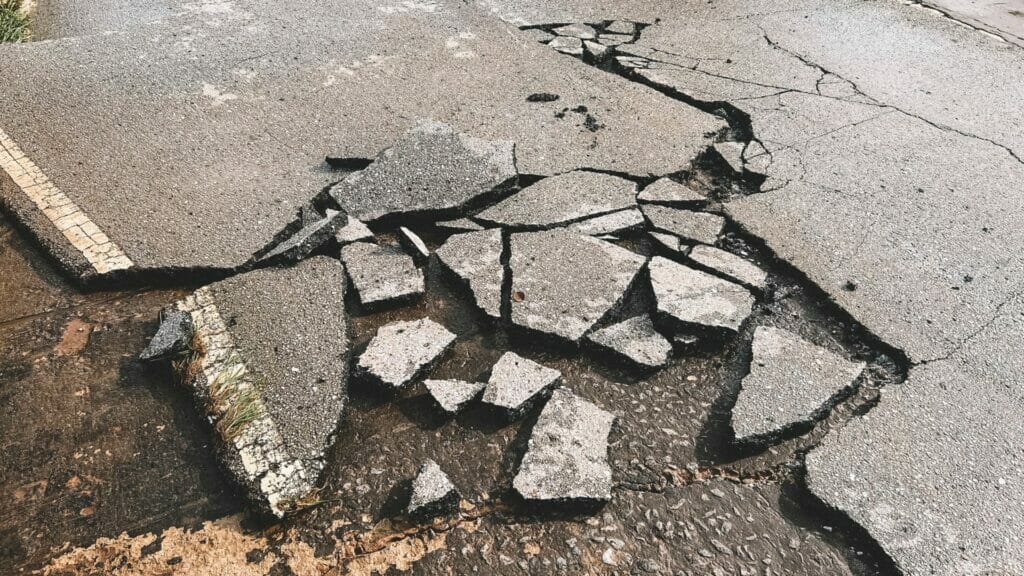 road debris damage
