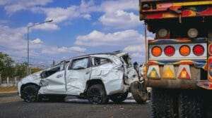 semi truck and pedestrian car accident