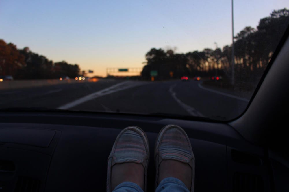 Feet on Dashboard: Accident