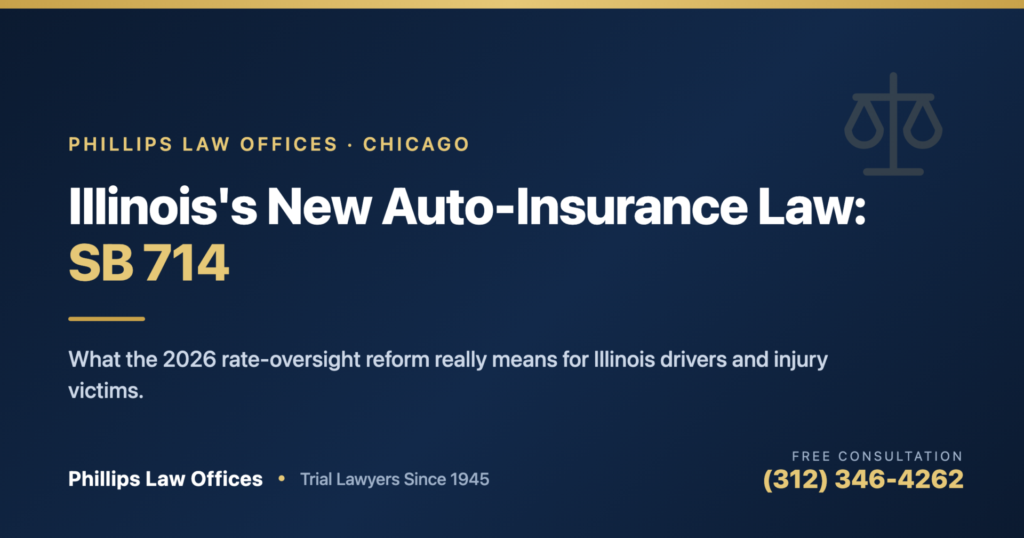 Illinois SB 714 auto-insurance rate reform explained by Phillips Law Offices Chicago