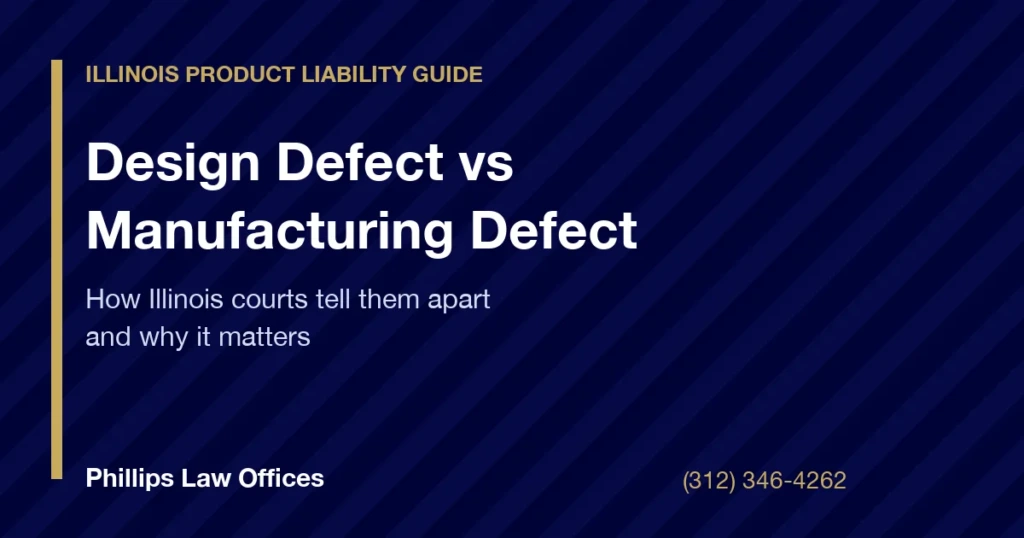 Design defect vs manufacturing defect: how Illinois courts tell them apart and why it matters