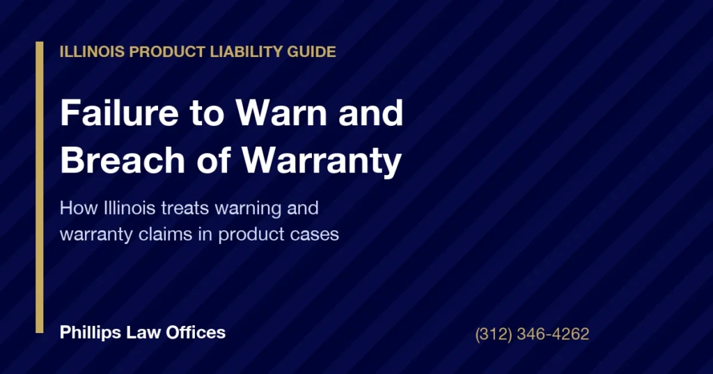 Failure to warn and breach of warranty claims in Illinois product cases