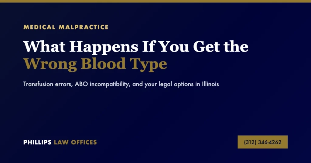 What happens if you get the wrong blood type - transfusion errors, ABO incompatibility, and your legal options in Illinois