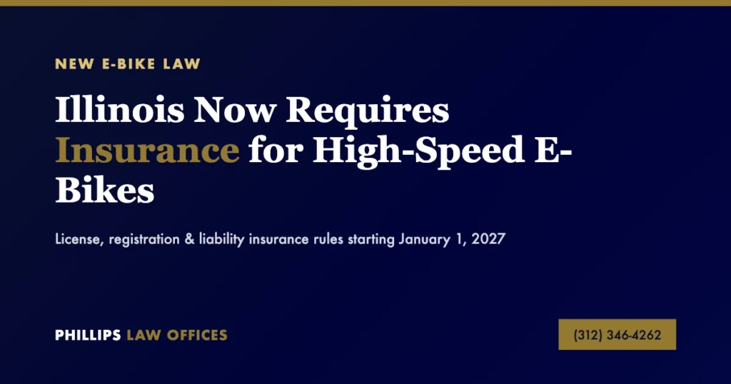 Illinois now requires a license, registration, and liability insurance for high-speed e-bikes starting January 1, 2027