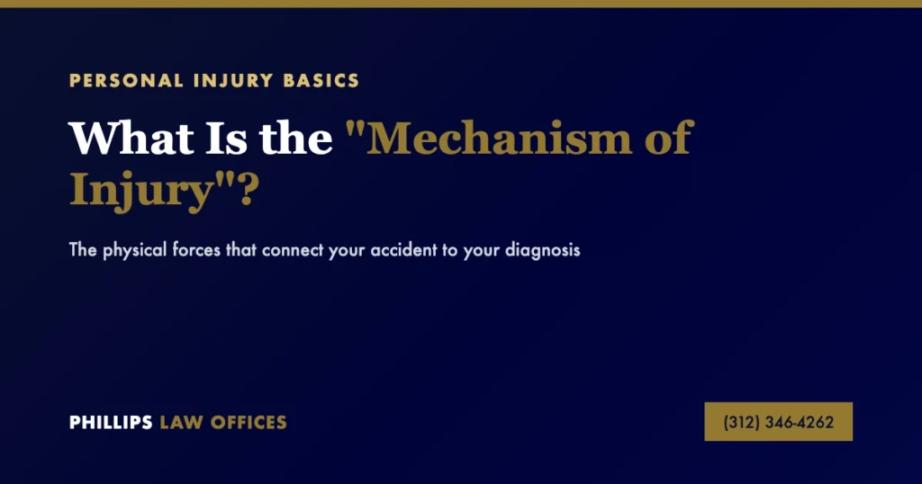 What is the mechanism of injury - the physical forces that connect your accident to your diagnosis