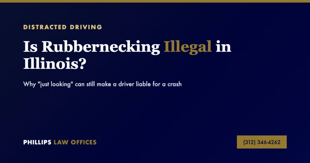 Is rubbernecking illegal in Illinois - why just looking can still make a driver liable for a crash