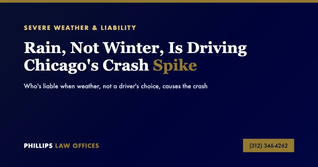 Rain, not winter, is driving Chicago's car crash spike - who is liable for weather-related accidents