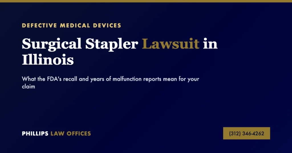 Surgical stapler lawsuit in Illinois - what the FDA's recall and years of malfunction reports mean for your claim