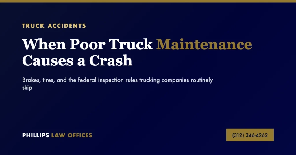 When poor truck maintenance causes a crash - brakes, tires, and the federal inspection rules trucking companies routinely skip