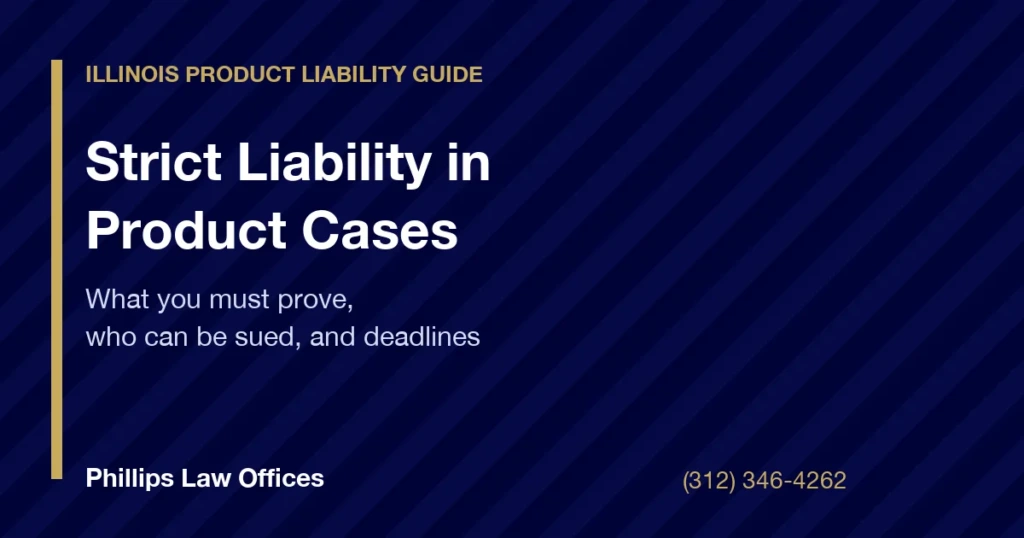 Strict liability in Illinois product cases: what you must prove, who can be sued, and deadlines