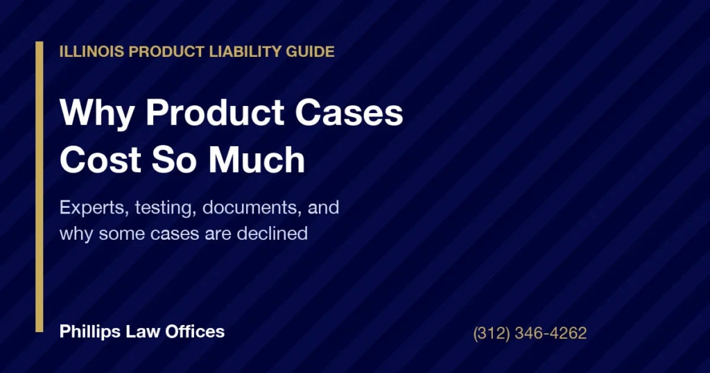 Why product liability cases cost so much: experts, testing, documents, and why some cases are declined